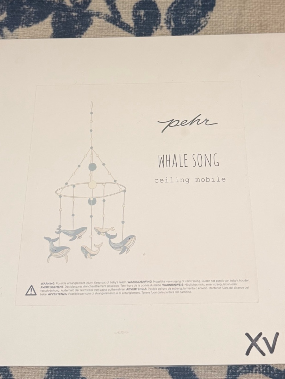 Pehr Classic Wool Felt Baby Mobile Whale Song